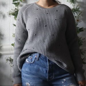 Wild fox size M star open back sweater.